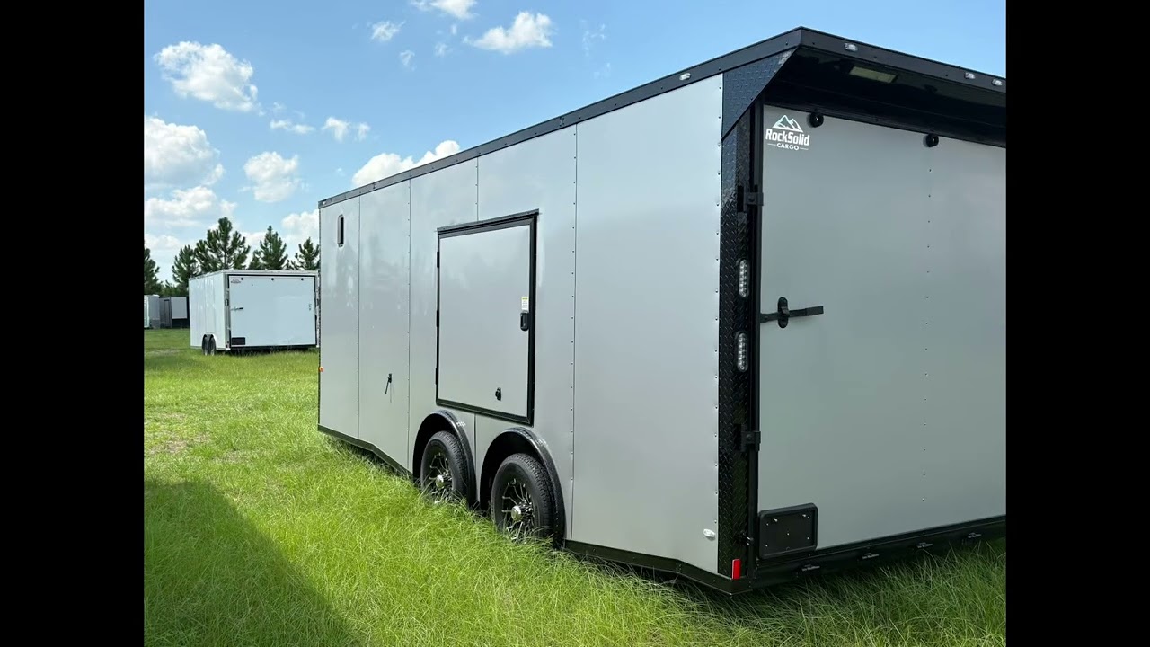 New 2026 Rock Solid Cargo 8.5x20 Custom Enclosed Race / Motorcycle Trailer.