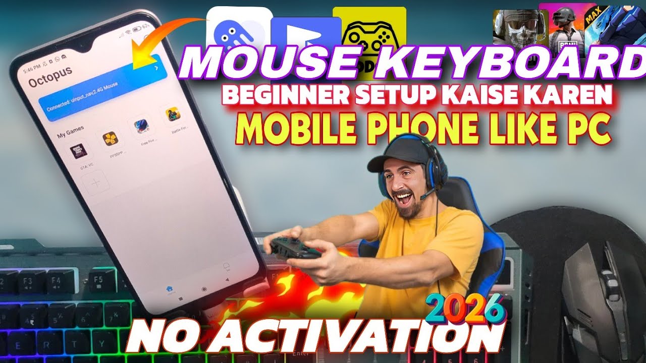 New Player Mouse Keyboard Setup Kaise Karen Mobile Phone 💥 Best App Keymapping 2026