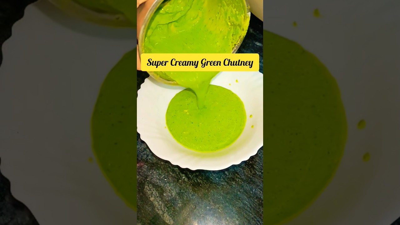 Hotel Style Green Chutney 🤤 2 Min Recipe 