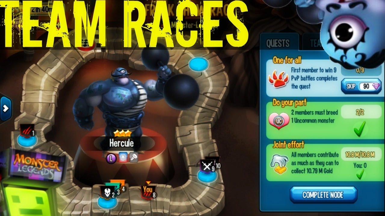 Monster Legends | Team Races | Freak Show Race | First Look
