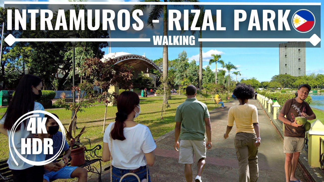 [4K] 🇵🇭 WALKING TOUR IN INTRAMUROS AND LUNETA RIZAL PARK MANILA PHILIPPINES - HOME OF SPANISH-ERA
