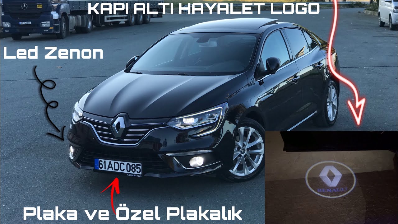 MEGANE 4 MODİFİYE EDİYORUZ ! | KAPI ALTI LOGO - ZENON LED - 4.5D PASPAS VE BAGAJ HAVUZU | #PART2