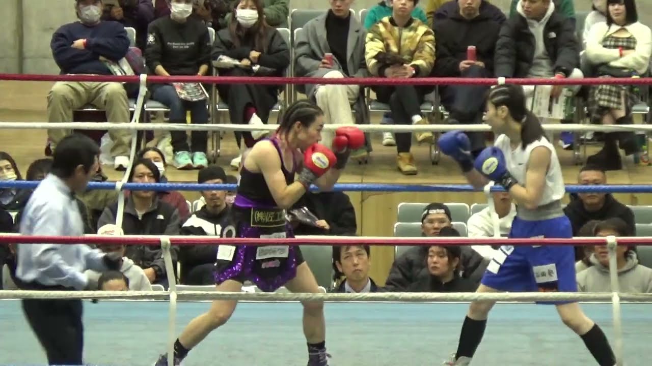 2025/12/14 女子SF級4回戦　大坪 真実(名古屋大橋)　VS　高のどか(ワタナベ)　株式会社サンコーpresents KNOCK OUT BOXING vol.13