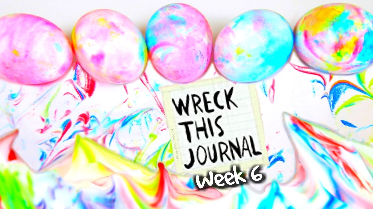 WRECK THIS JOURNAL 6 : SHAVING CREAM EASTER EGGS | SoCraftastic