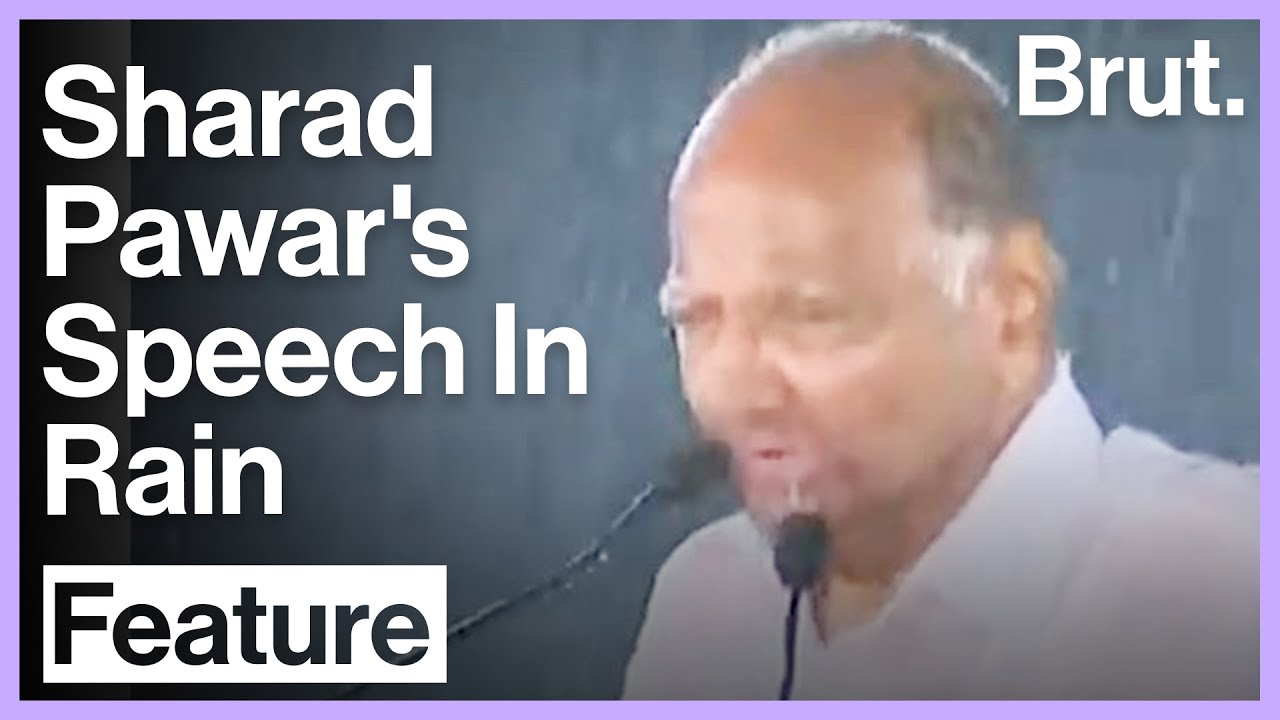 Sharad Pawar’s Satara Speech In Pouring Rain