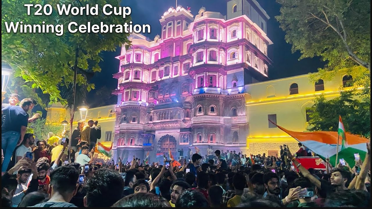 INDIA T20 WORLD CUP WINNING CELEBRATION 2024 || RAJWADA INDORE || INDIA vs SOUTH AFRICA || INDORE