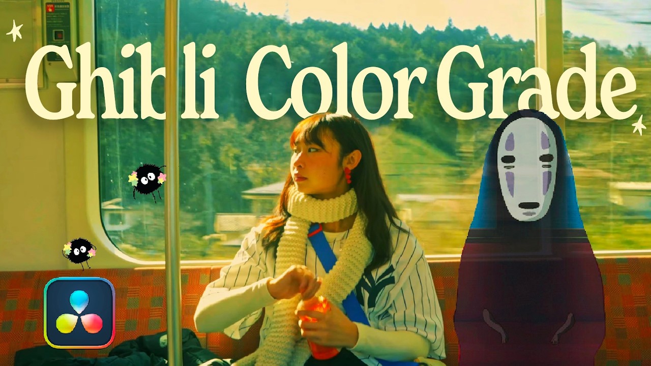 How To Color Grade like Ghibli 🍵 Tutorial for Beginners, Asian Film Look