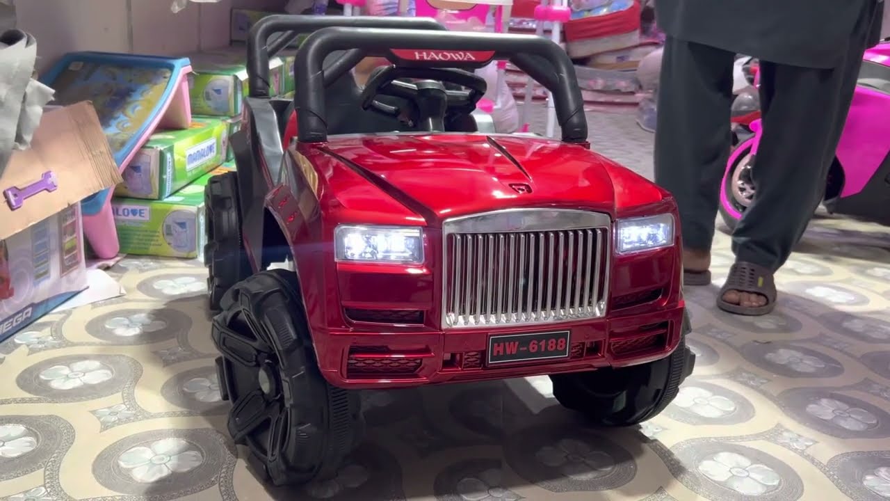 Baby Big Size Ride On Jheep Painted Body | Double Seat | Leather Seat | Remote Control | Swing