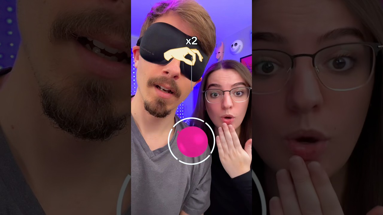 Blindfolded Fianc&eacute; Has To Win The Game! #couple #game #challenge