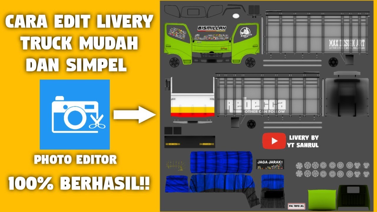 CARA EDIT LIVERY TRUCK MUDAH DAN SIMPEL | Bus Simulator Indonesia