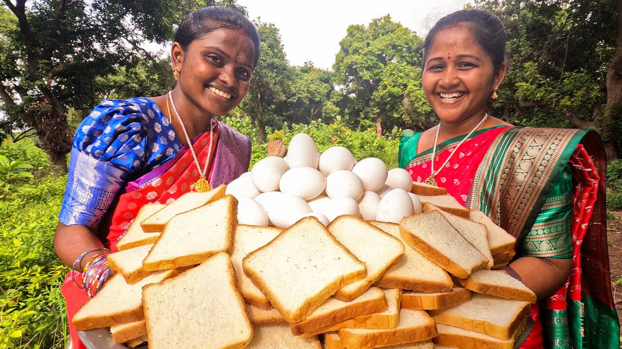 BREAD OMELETTE | బ్రెడ్ ఆమ్లెట్ | Village Style Bread Omelette Recipe | Telangana Village Food