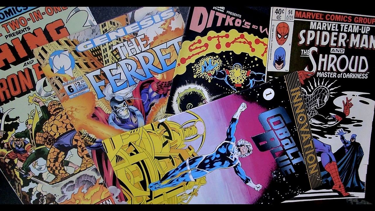 The Shroud! Spider-Man! The Ferret! Ditko's World! Cobalt Blue! The Thing! Iron Fist!