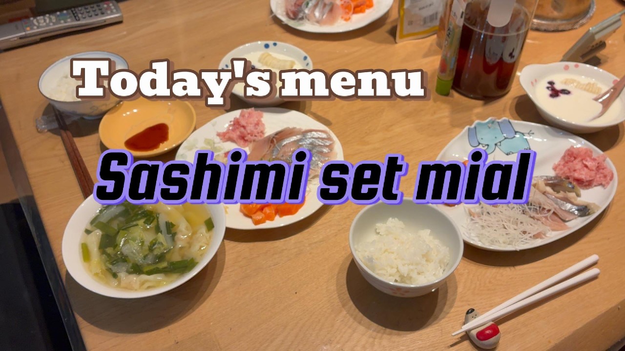 Japanese Sashimi set meal.