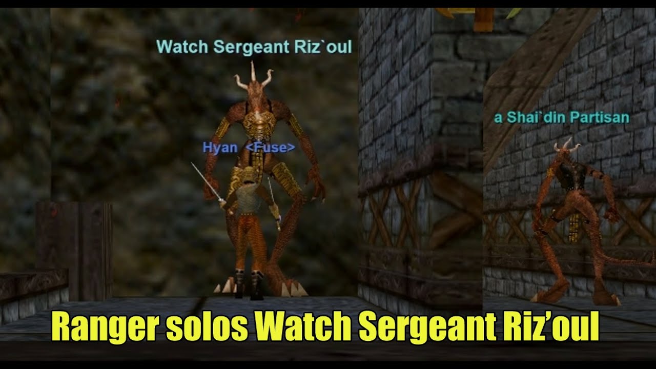 Ranger solos Watch Sergeant Riz'oul, Chardok, P99 EverQuest