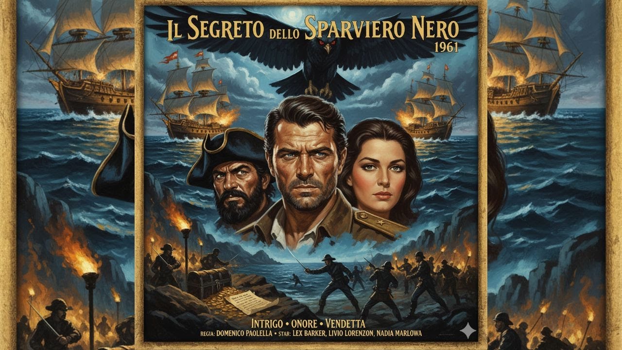 Domenico Paolella's Historical Film: The Secret of the Black Falcon (1961) 4K