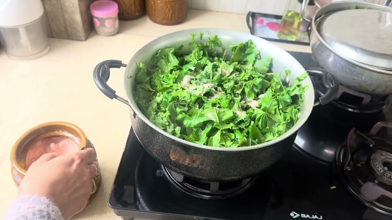 Iron Boost Green Bhaji.. हराभरा स्वाद भुजिया🫰🫰