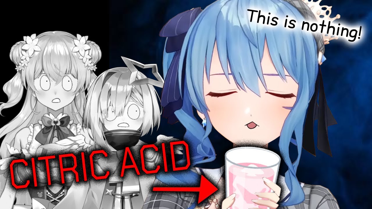 That time Suisei drank Citric Acid on a TV show completely unfazed