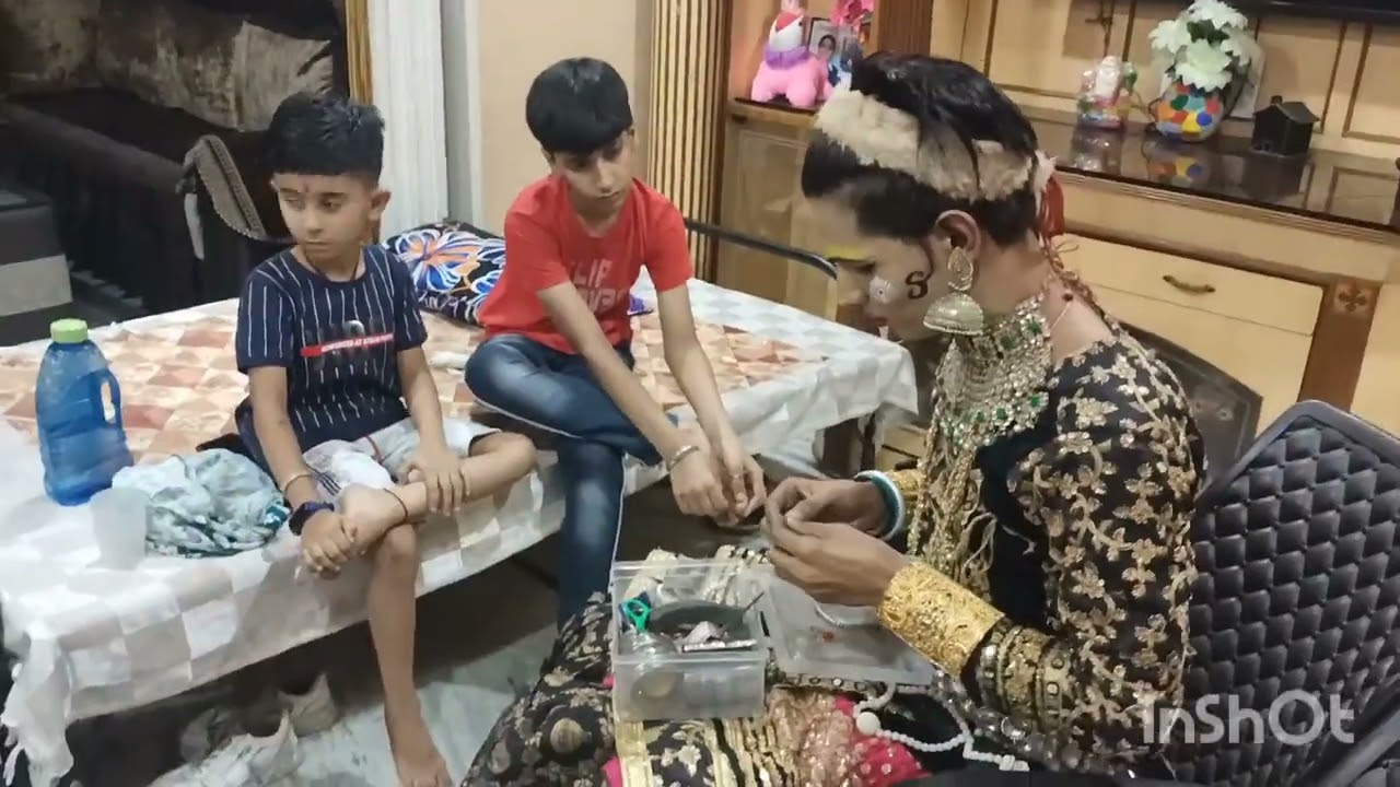 kirtan m ayi Radha Krishna ki jhanki #radha Krishna makeup #dailyvlogentertainment👍🥰