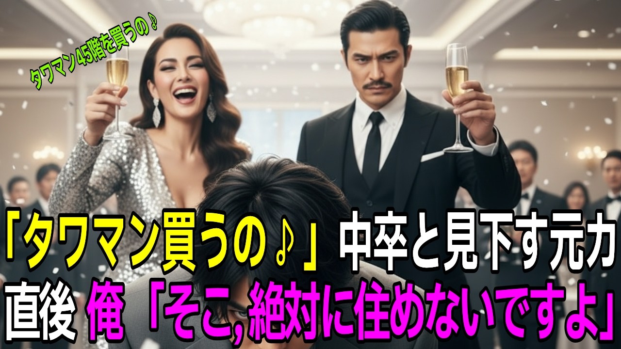 中卒と見下すタワマン自慢の元カノ、わずか10分後に絶対住めない理由が判明し青ざめる結果に【スカッとする話】【朗読】