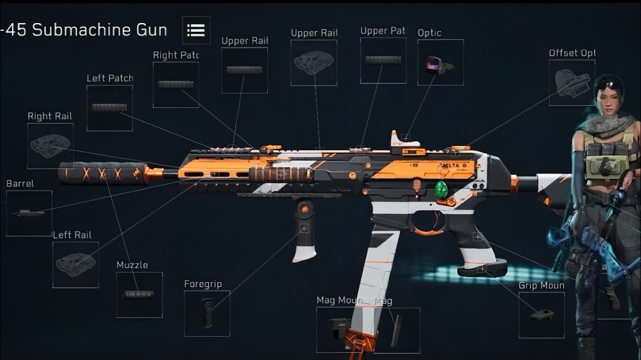 DELTA FORCE NO RECOIL SMG-45 