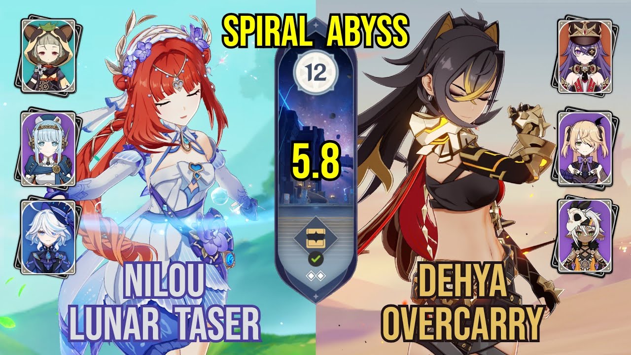 C0 Nilou Lunar Taser + C5 Dehya Overcarry | Spiral Abyss 5.8 | Genshin Impact