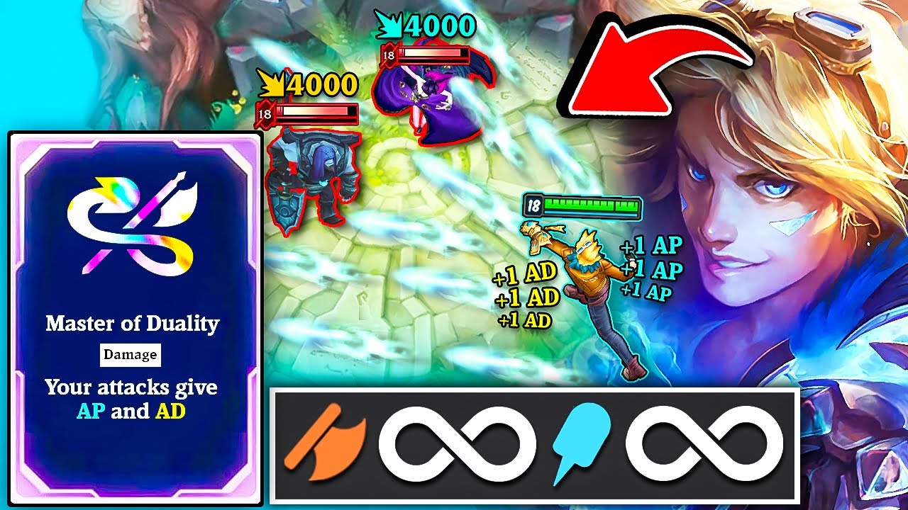 Ezreal, but I have Infinitely Stacking AD and AP | 2v2 Arena