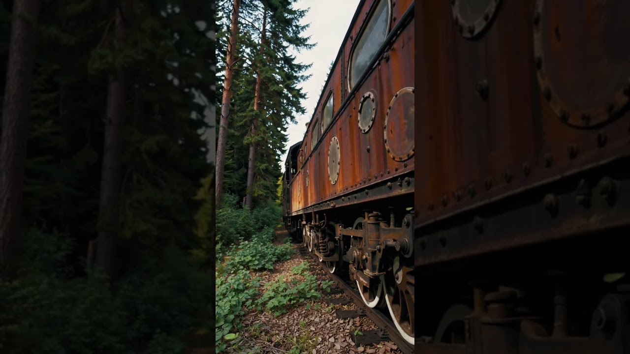 Lost Train in the Forest 🌿🚂 #AbandonedTrain #LostPlaces #Forgotten #UrbanExploration