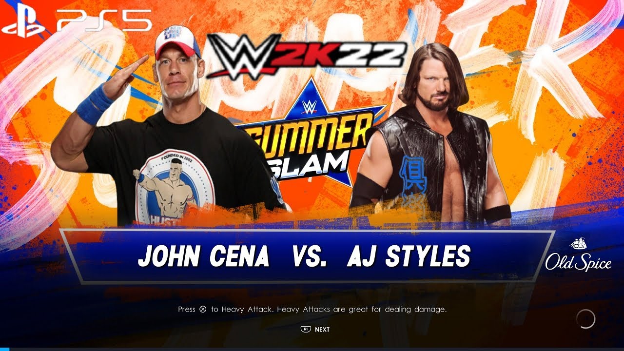 WWE 2K22 20 YEARS OF CENATION: JOHN CENA vs AJ STYLES: SUMMERSLAM 2016 [1080P 60FPS PS5]