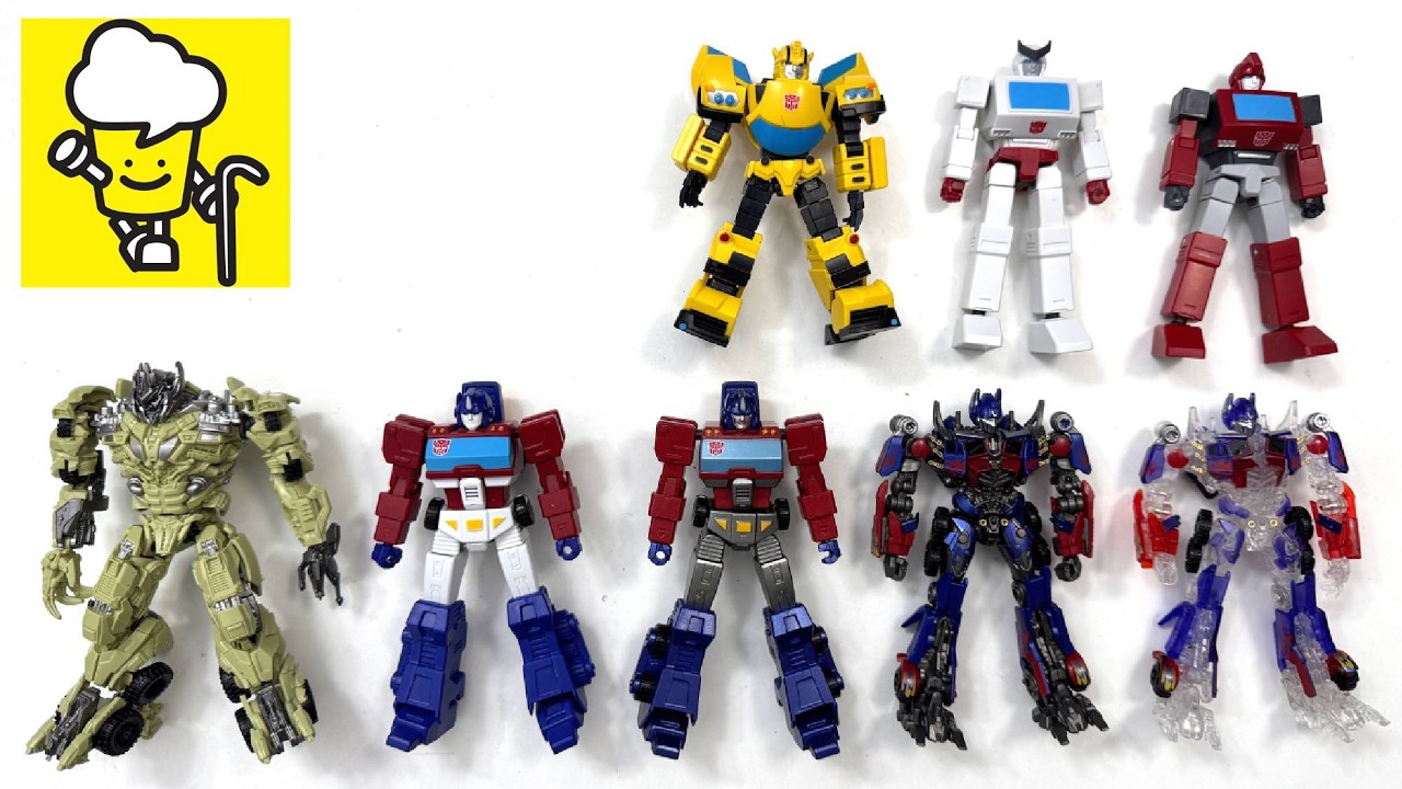 Transformers Yolopark collection Optimus Prime Bumblebee Megatron Ironhide Ratchet Orion Pax