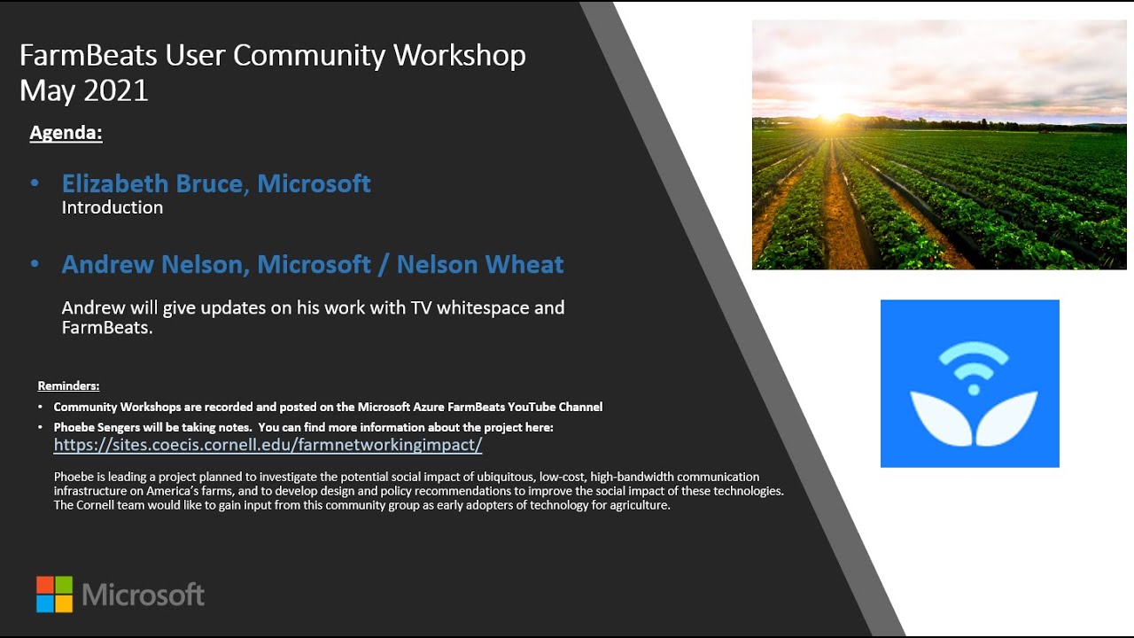 FarmBeats Workshop - 05/2021