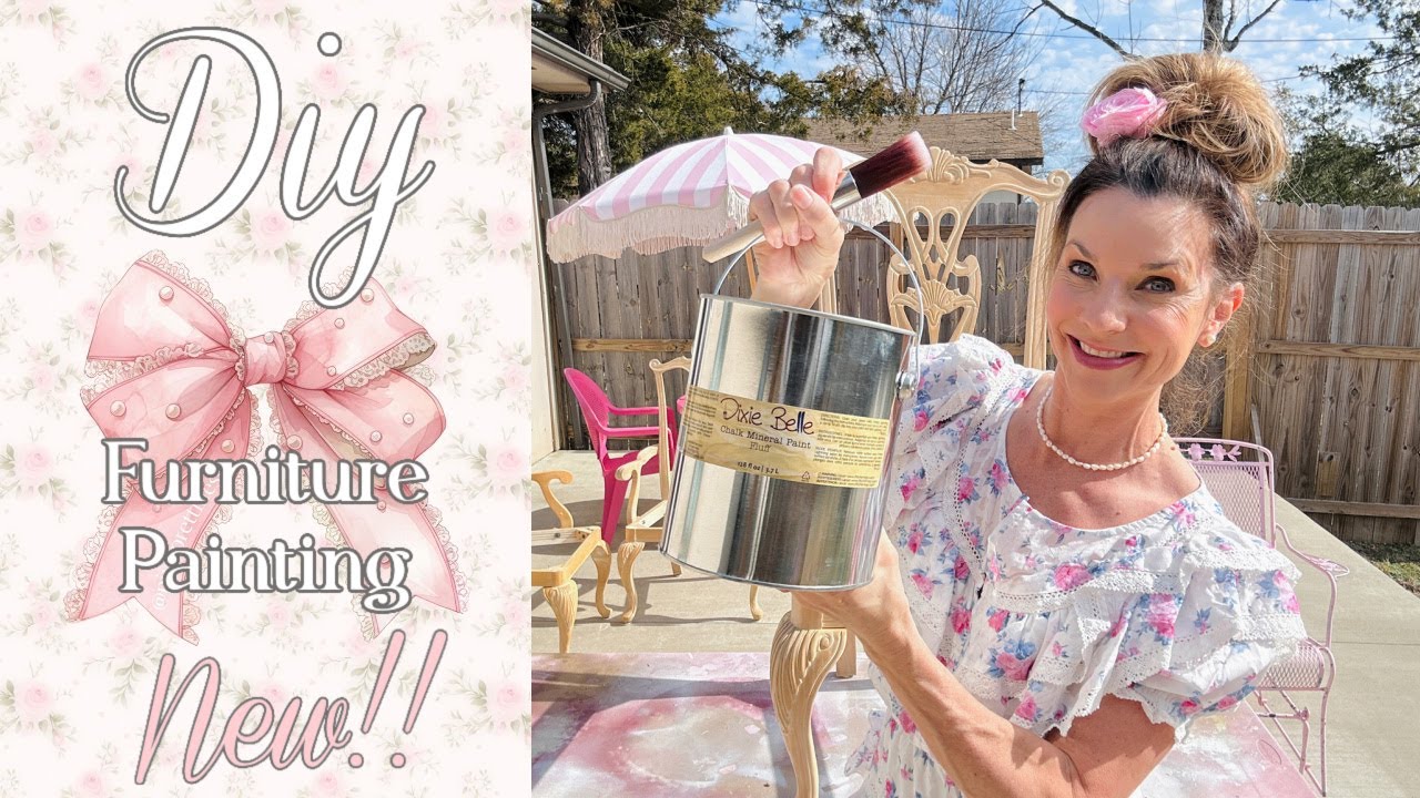🎀NEW!! DIY FURNITURE PAINTING~Shabby Chic~ Part 1Dining Room Makeover 🖌 🎀 Olivia's Romantic Home DIY