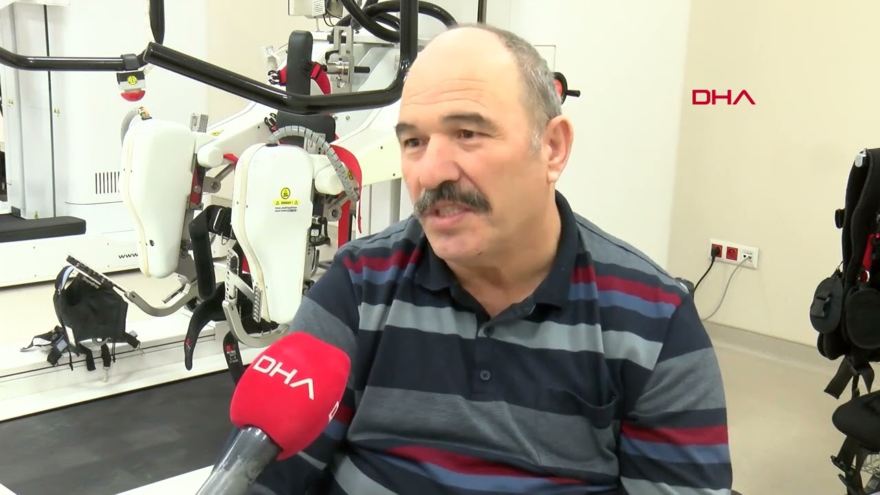 1,5 yıl sonra Robotik Rehabilitasyon ile ilk adımlarını Ankara Etlik Şehir Hastanemizde attı.