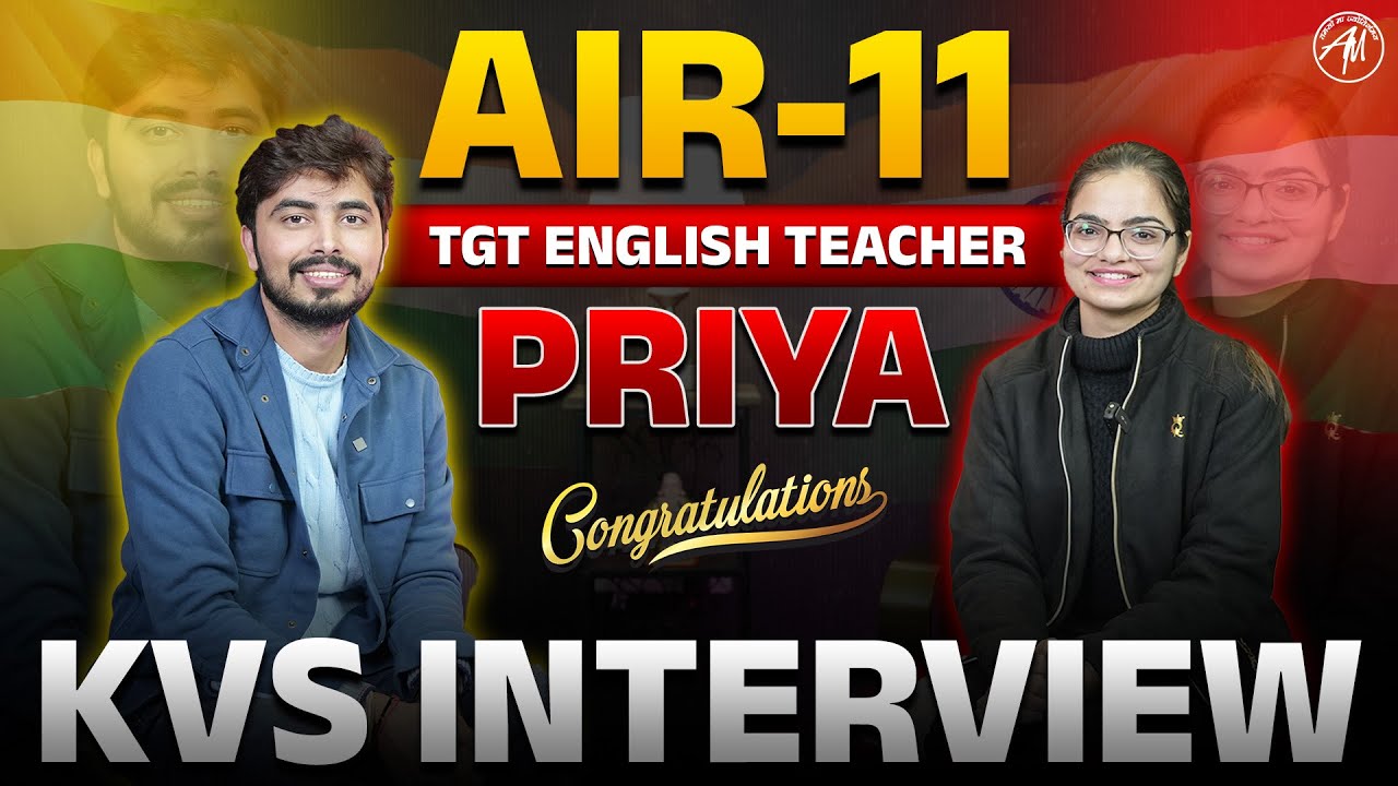 KVS TGT English All India Rank-11 Priya | Interview With Rohit Vaidwan Sir | KVS SELECTED STUDENT |
