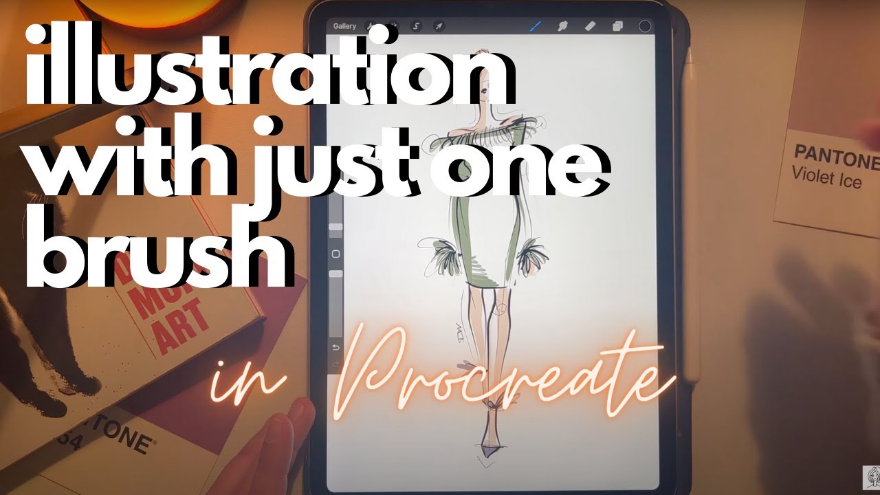 How To Sketch Fashion Art In Procreate Using Just One Brush  / Digital Illustration Art Tutorial