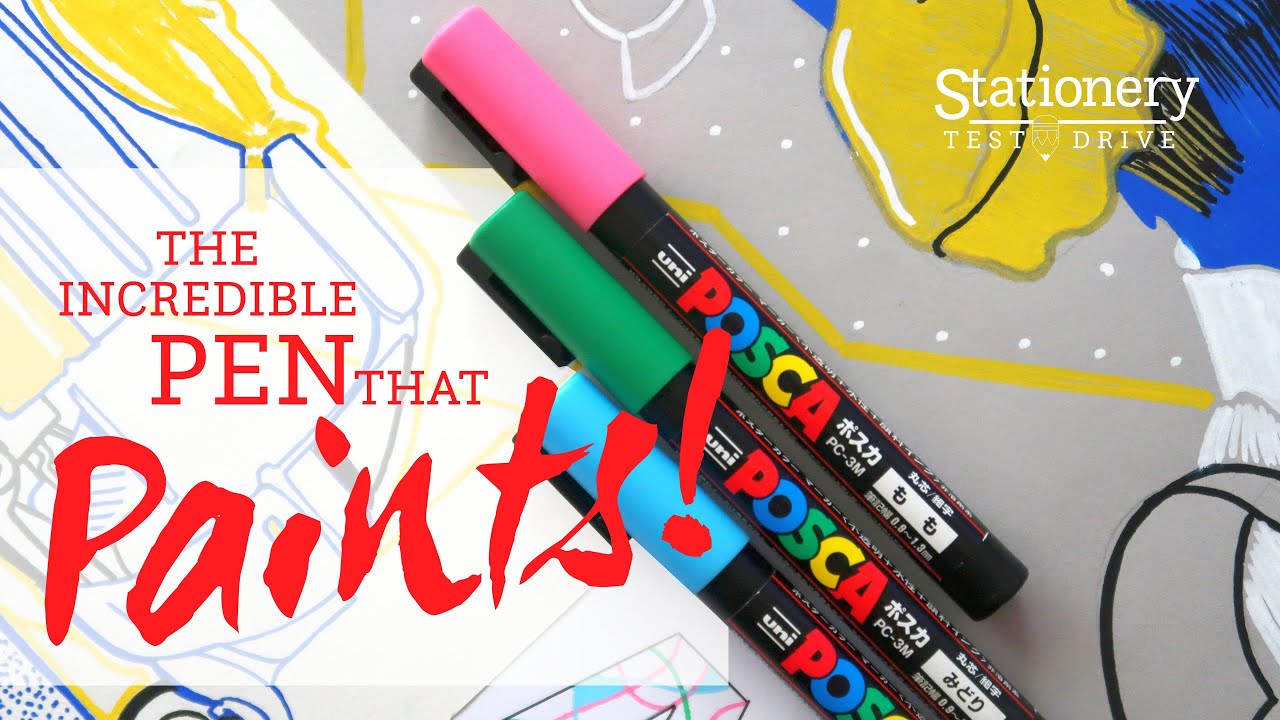 Uni POSCA Paint Marker Pens for Acrylic Art - Stationery Test Drive