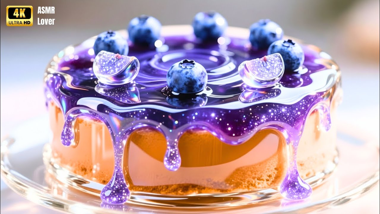 Baking a Glass Blueberry Cake — The Results Are Wild 🍰😳। ASMRLover