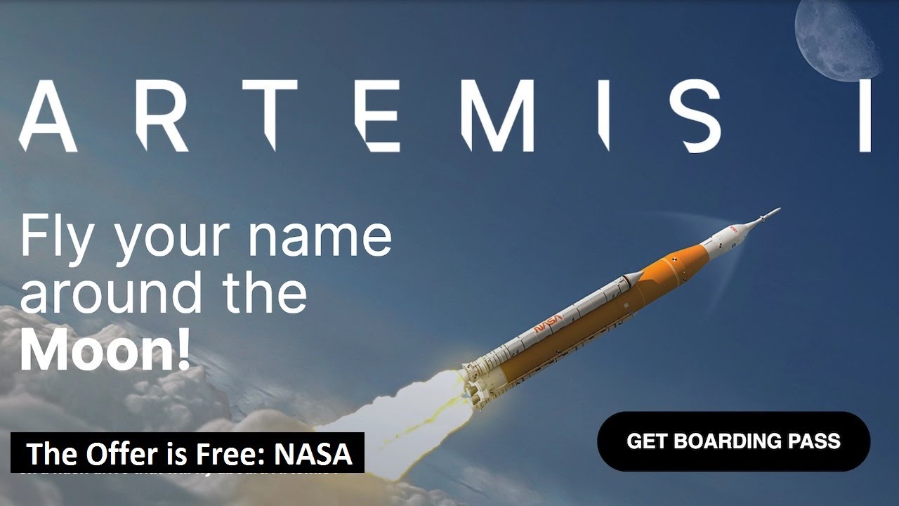 Fly your name around the Moon! The offer is free says NASA