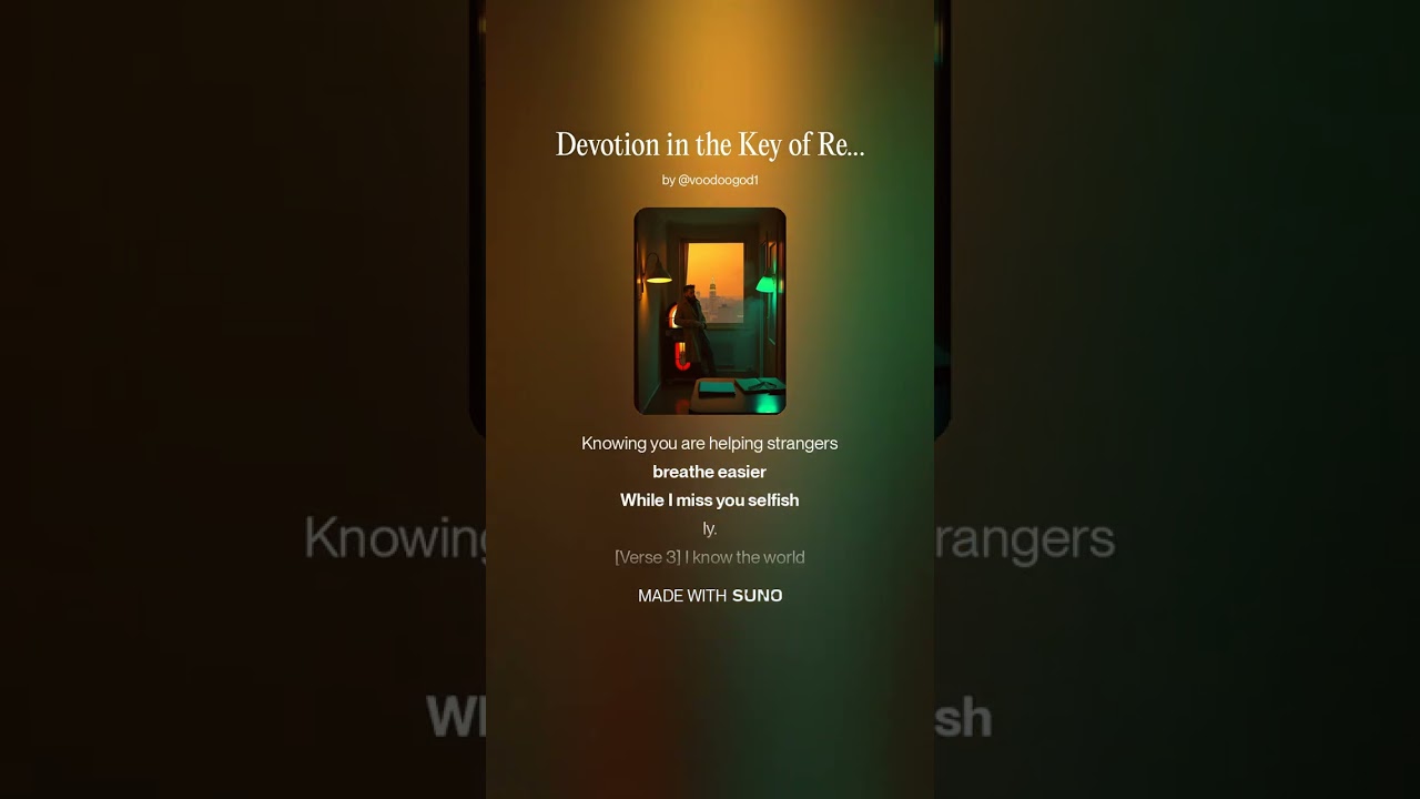 Devotion in the Key of Regret Final Cut