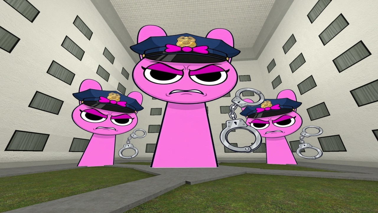 Спрунки Пинки, полиция и пожиратель машин преследуют меня #gmod