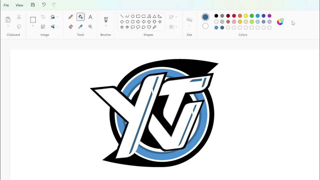 How to draw the YTV (Canadian TV channel) logo using MS Paint | How to draw on your computer