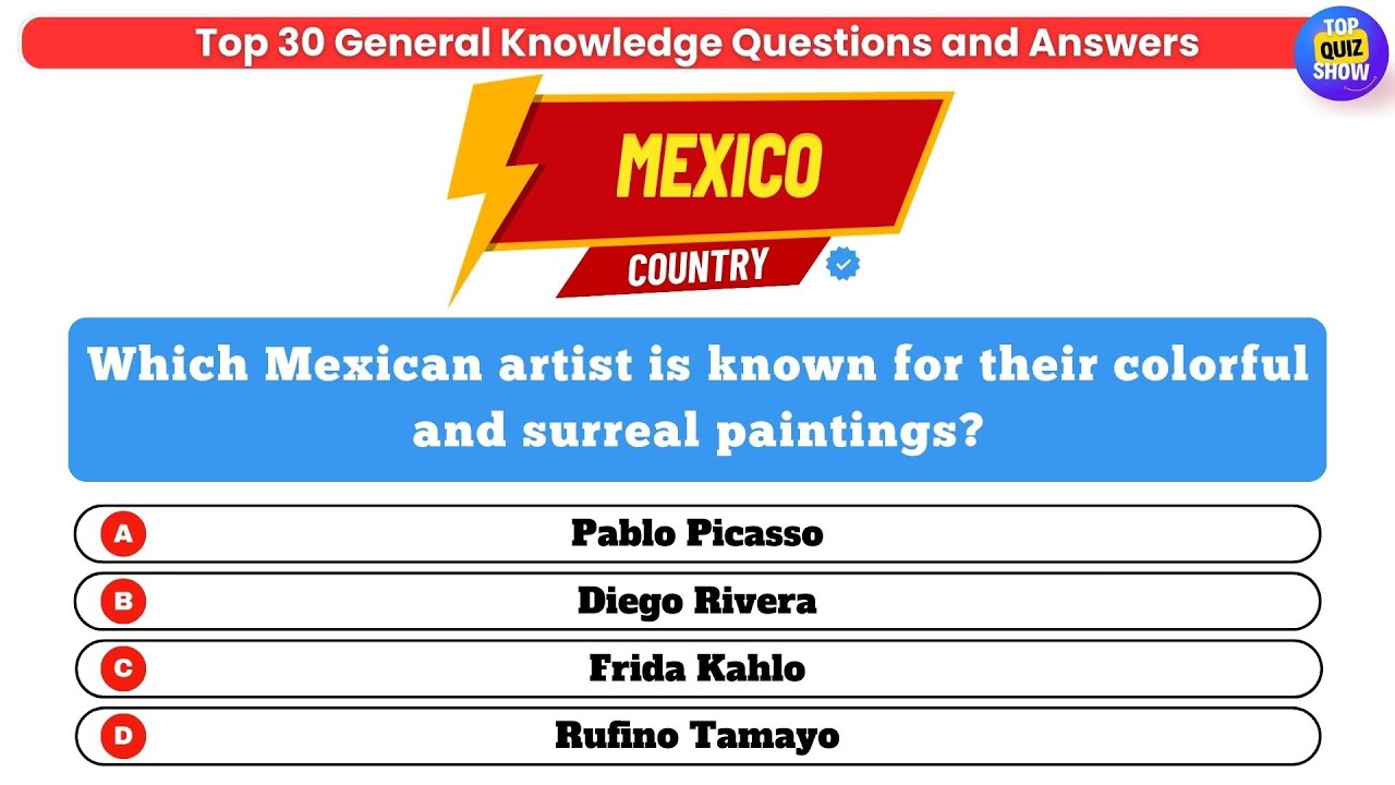 Mexico Quiz - General Knowledge Multiple Choice Quiz Questions | Test Your Knowledge 🌮