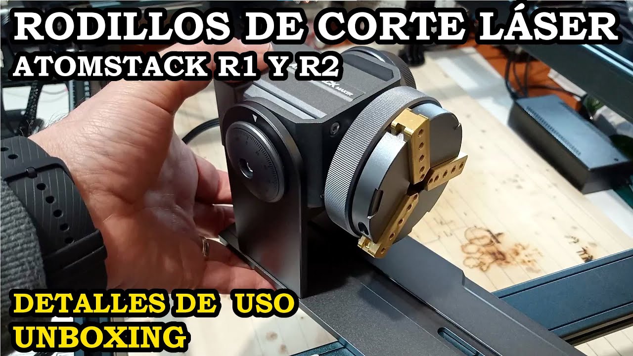 Rodillos Para Corte Láser. Roller Atomstack R1 y R2. Unboxing y Pruebas. 381