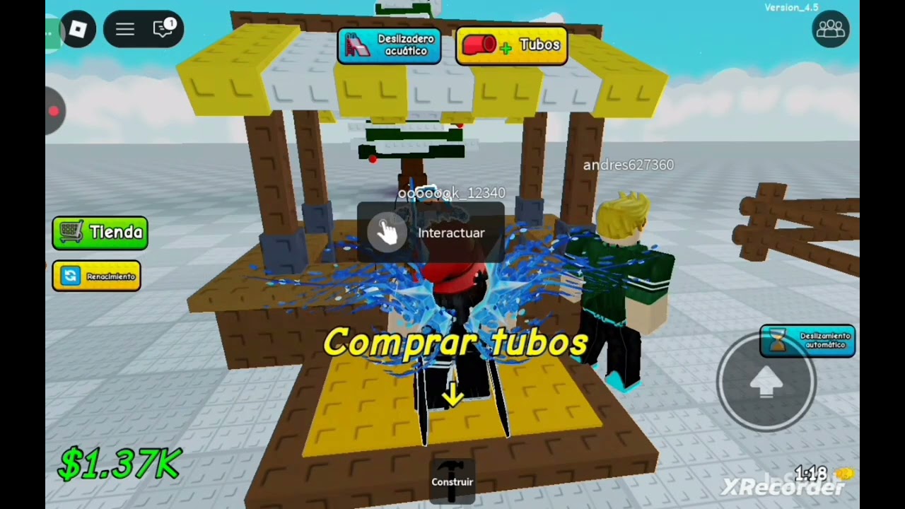 Creo toboganes y me tiró de ellos #roblox