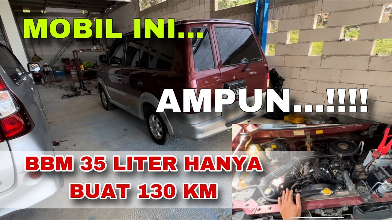 AMPUN..!!! MOBIL INI HABIS 35 LITER BBM HANYA BUAT 130 KM | PERBAIKAN MITSUBISHI KUDA 1600 CC