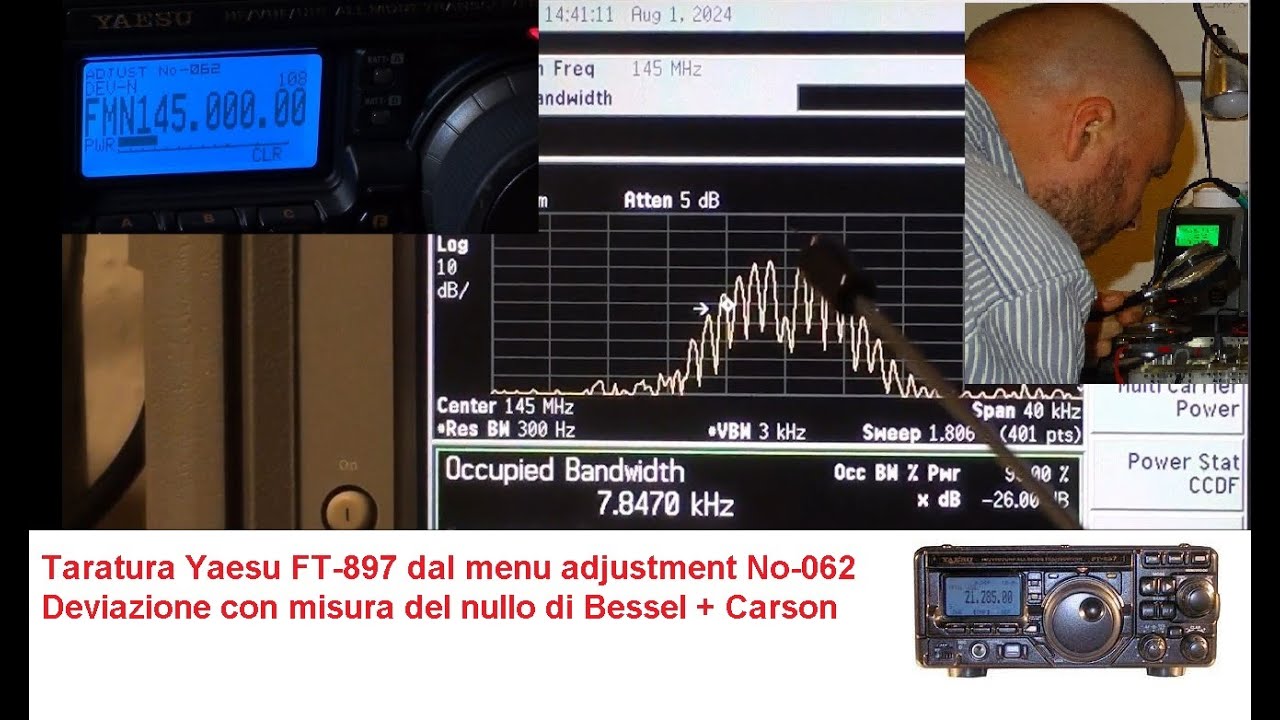 Allineamento deviazione FM su Yaesu FT 897 a 2,5KHz