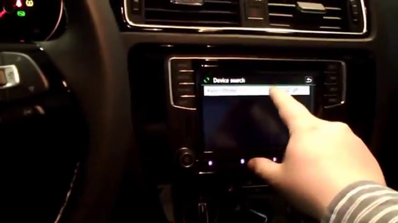 Pairing a cell phone in a 2016 Volkswagen Jetta