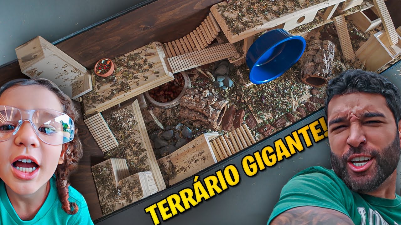 TERMINAMOS O TERRÁRIO GIGANTE DO NOSSO HAMSTER. FICOU INCRÍVEL!!!