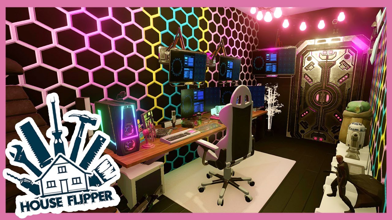 Cyberpunk Hacker Home (Speed Build) - House Flipper Alleyway Of Lights