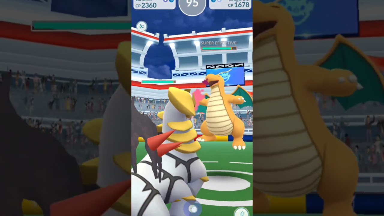 🔥 Giratina vs. Dragonite! Epic Pok&eacute;mon GO Gym #Shorts #PokemonGo #RaidBattle #Giratina #Dragonite