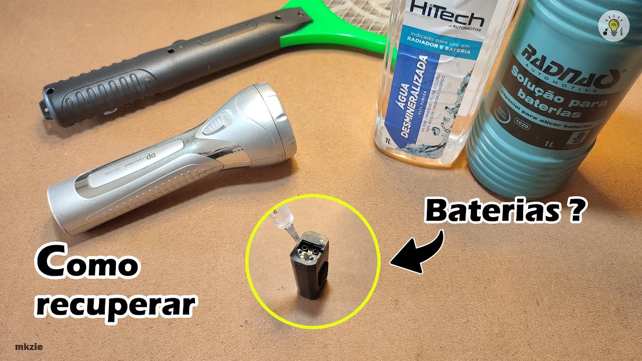 Como recuperar Bateria de lanterna led / Raquete mosquito de forma rápida e fácil